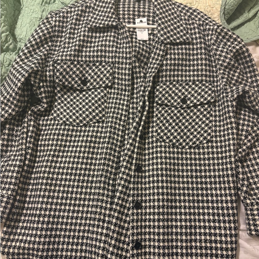 Black and White Houndstooth Jacket